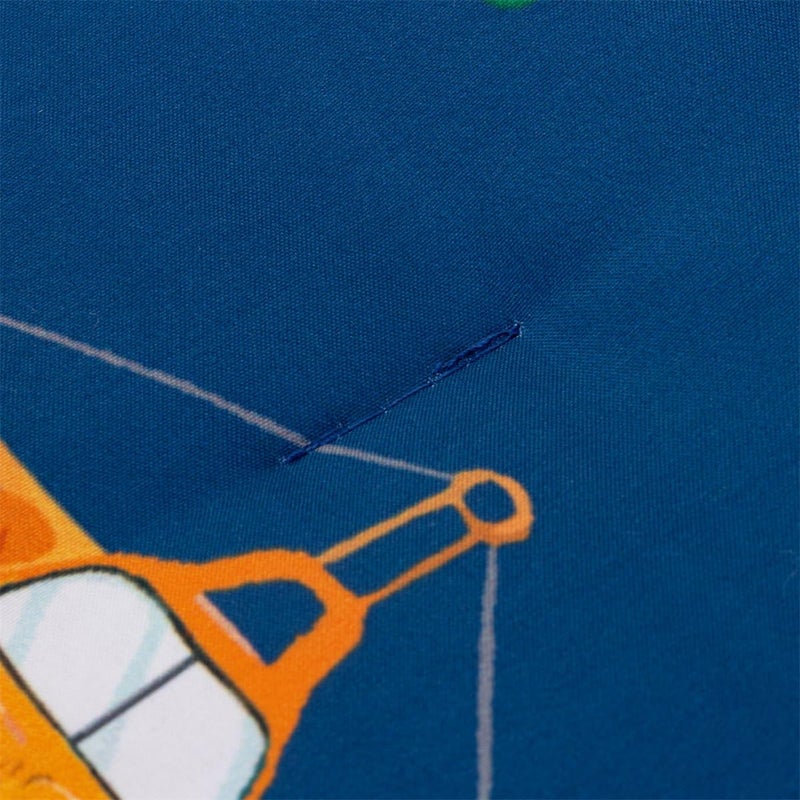 NTBED 4 Pieces Construction Truck Toddler Bedding Set for Baby Boys, Flags Vehicles Excavator Cars Printed, Includes Comforter, Flat Sheet, Fitted Sheet and Pillowcase,Navy - Image 5